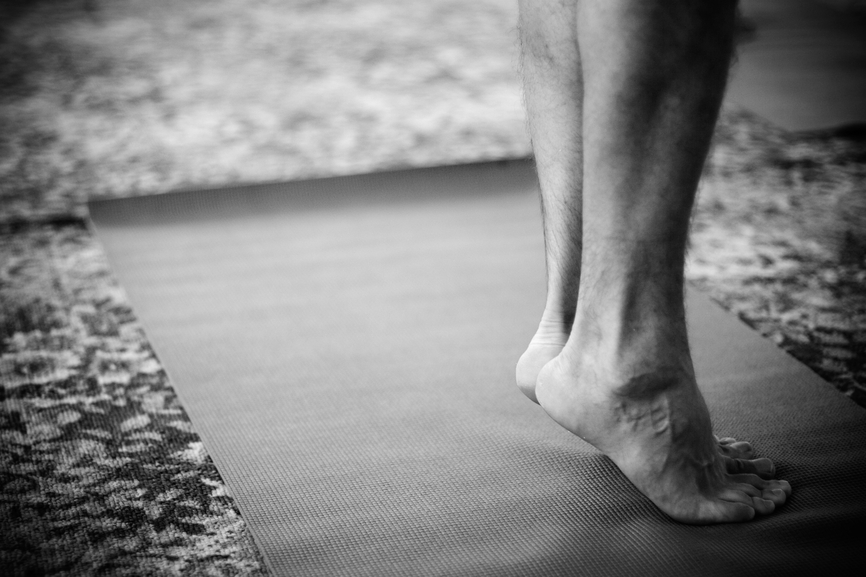 Feet on yoga mat is money in the bank